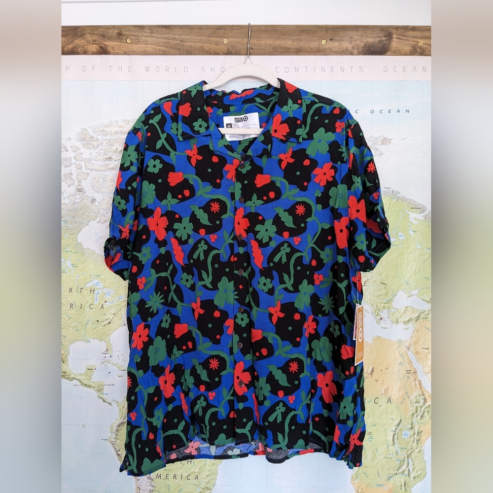 Rayon Camp Collar Shirt